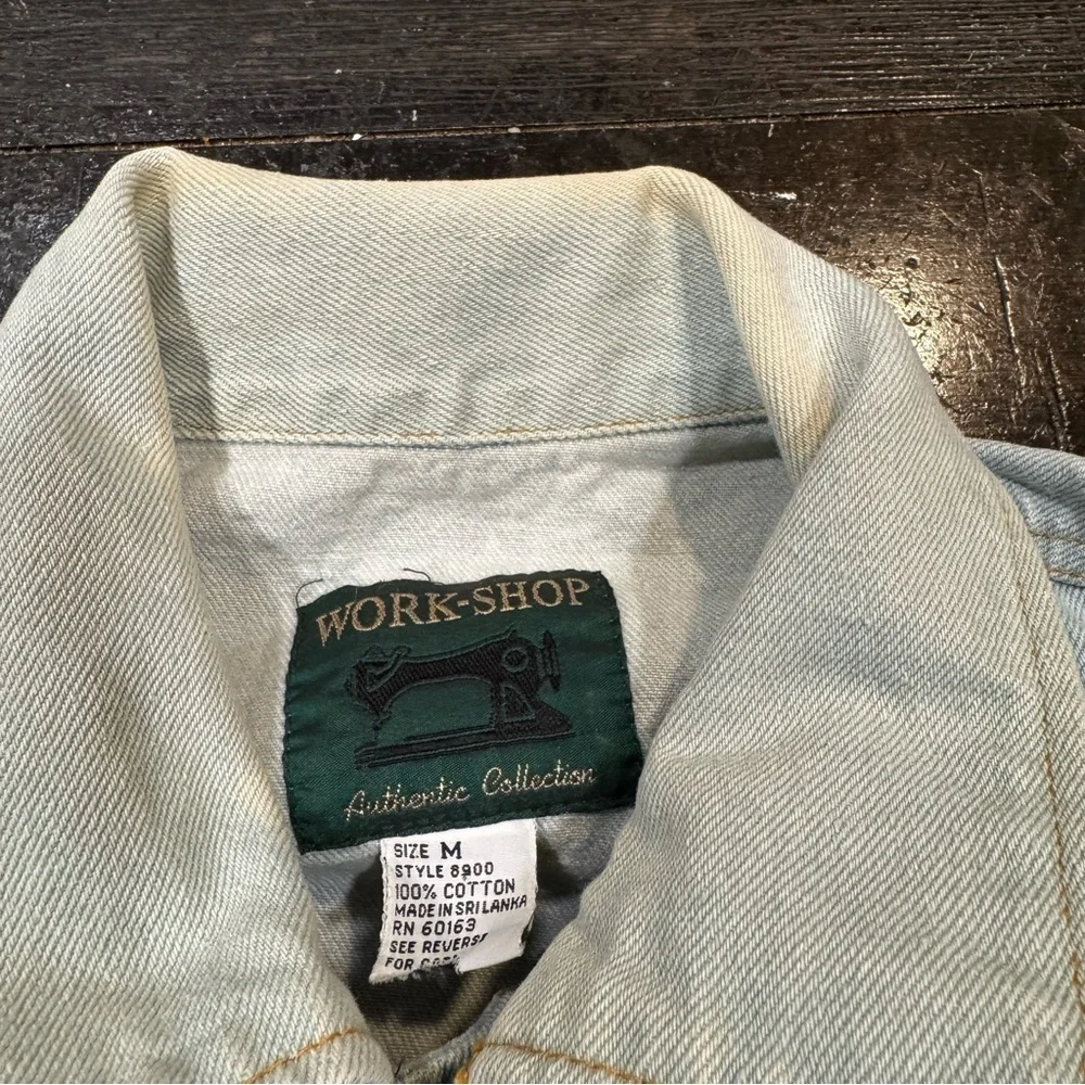 Vintage Workshop Authentic Collection cotton denim jean work jacket button up M.